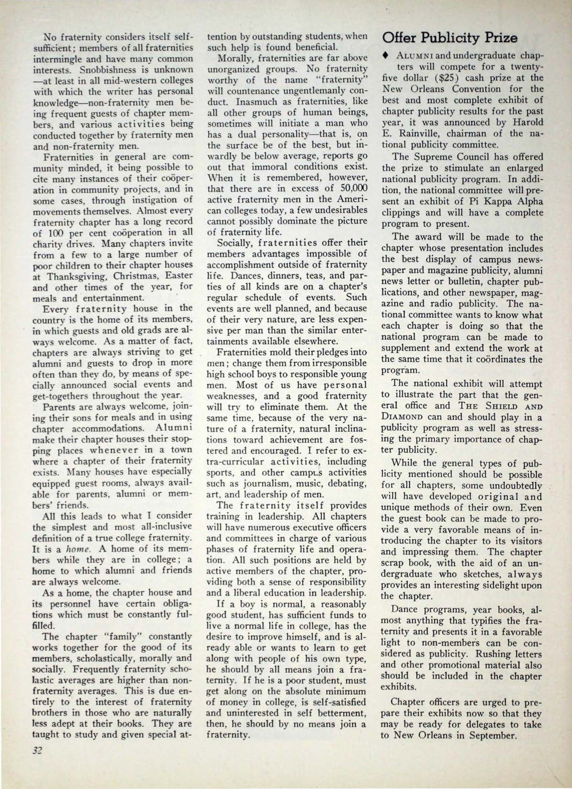 Offer Publicity Prize